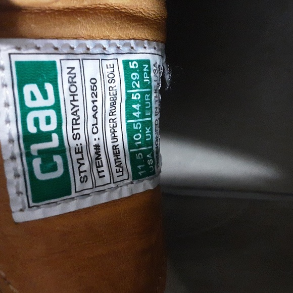 CLAE men's suede boots size 11.5 cream lace up style - Picture 9 of 11